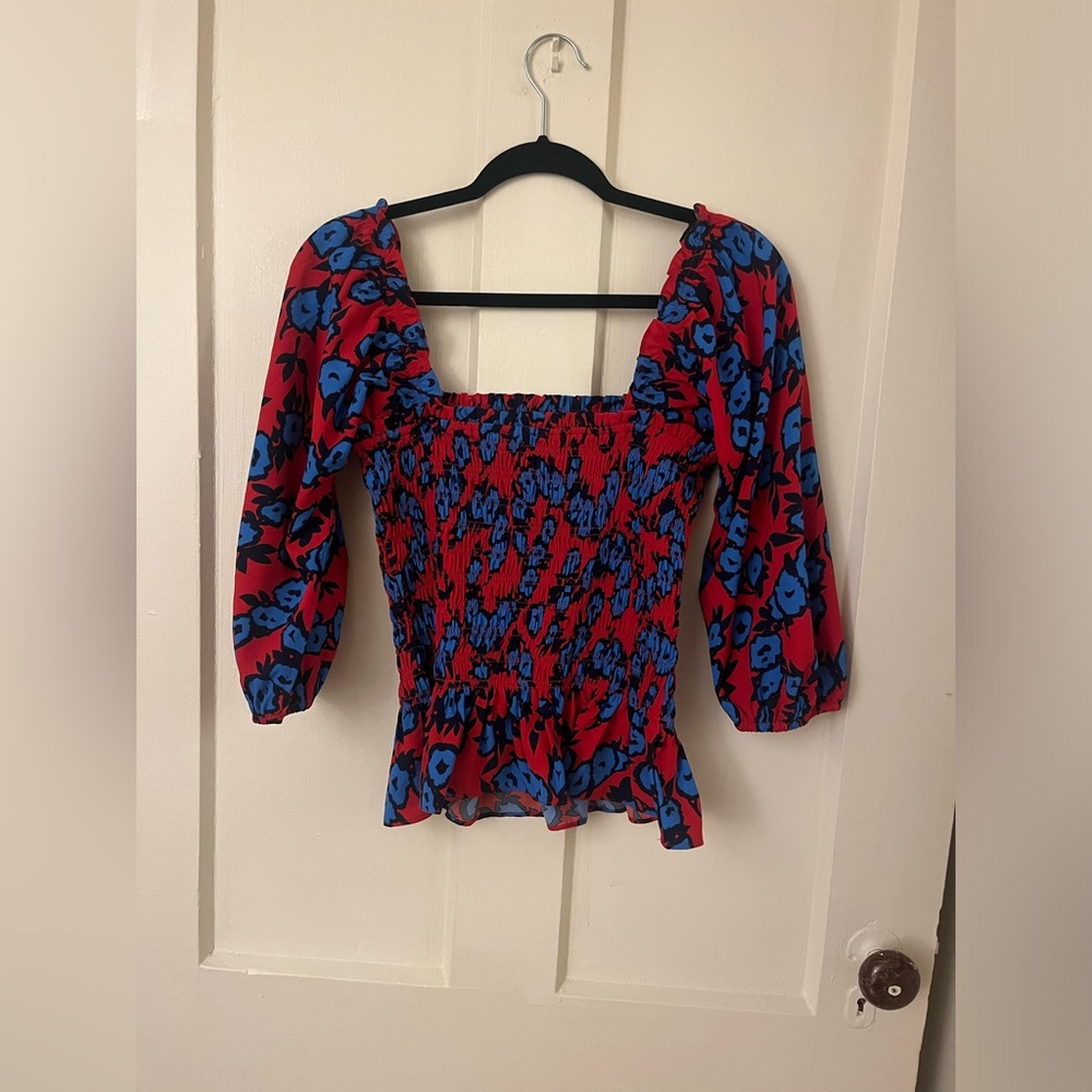 Sugar + Lips Smocked Floral Top